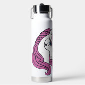 Cute Unicorn, aangepaste naam Waterfles (Voorkant)