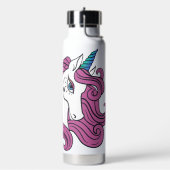 Cute Unicorn, aangepaste naam Waterfles (Links)