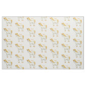 Cute Unicorn aangepaste naamstof Stof (Fat Quarter)