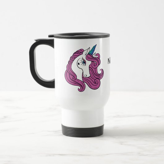 Cute Unicorn aangepaste name mokken (Links)