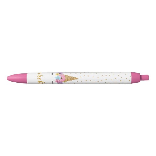 Cute Unicorn Aangepaste Pen | Aangepaste kleur (Voorkant)