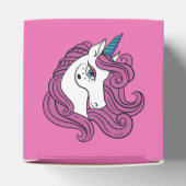 Cute Unicorn aangepaste tekst en kleurgunstvak Bedankdoosjes (Bovenkant)