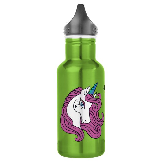 Cute Unicorn aangepaste waterflessen Waterfles (Links)