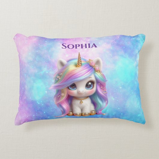 Cute Unicorn Accent Pillow Kussen (Voorkant)