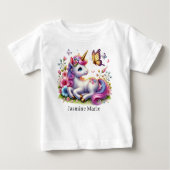 Cute unicorn add name fantasy Baby  (Voorkant)