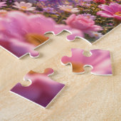Cute Unicorn Among Flowers Jigsaw Puzzle Legpuzzel (Zijkant)