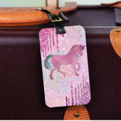 Cute Unicorn Animal Print Drives monogram Bagagelabel