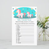 Cute Unicorn Baby Animals Name Game (Staand voorkant)