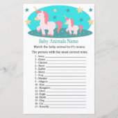 Cute Unicorn Baby Animals Name Game (Voorkant)