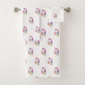 Cute Unicorn Baby Bad Handdoek (Insitu)