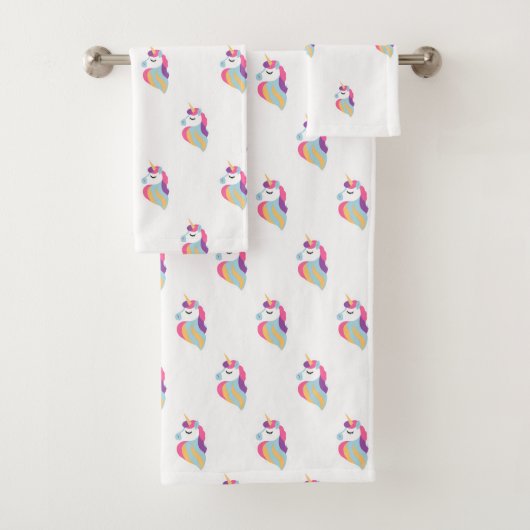 Cute Unicorn Baby Bad Handdoek (Insitu)