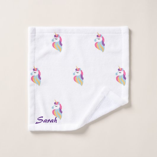 Cute Unicorn Baby Bad Handdoek (Wasdoekje)
