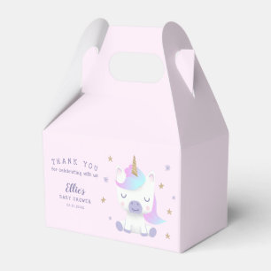 Cute Unicorn Baby shower Dank u Bedankdoosjes