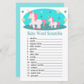 Cute Unicorn Baby word scramble game (Voorkant / Achterkant)