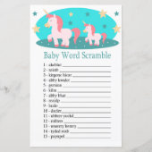 Cute Unicorn Baby word scramble game (Voorkant)