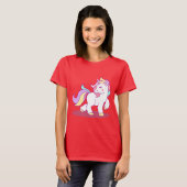 Cute Unicorn Background T-shirt (Voorkant volledig)
