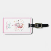 Cute Unicorn Ballerina I Smell Rainbow Travel Bagagelabel (Voorkant horizontaal)