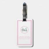 Cute Unicorn Ballerina I Smell Rainbow Travel Bagagelabel (Achterkant verticaal)