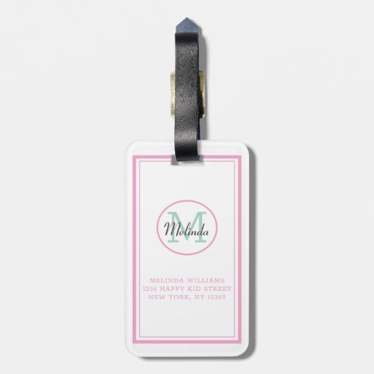 Cute Unicorn Ballerina I Smell Rainbow Travel Bagagelabel (Achterkant verticaal)