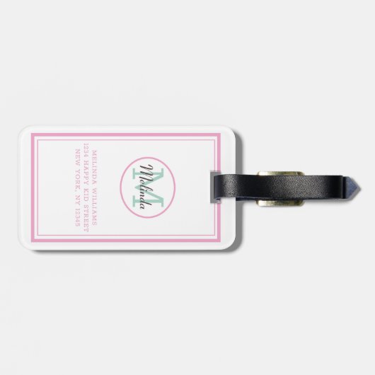 Cute Unicorn Ballerina I Smell Rainbow Travel Bagagelabel (Achterkant horizontaal)