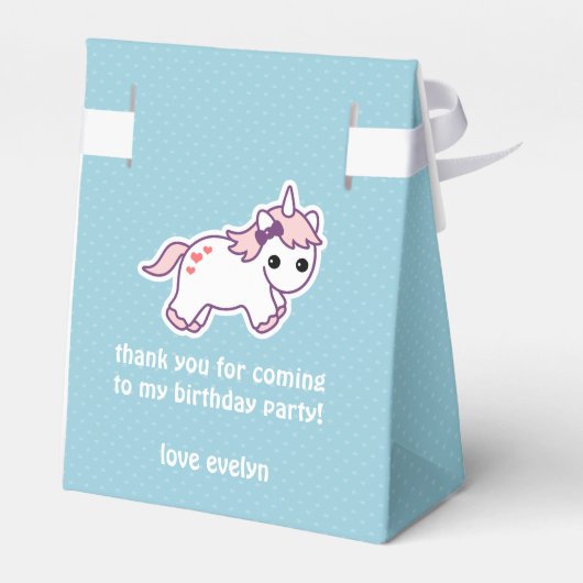 Cute Unicorn Bedankdoosjes (Achterkant)