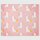 Cute Unicorn bedrukt Cadeaupapier (Vlak)