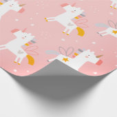 Cute Unicorn bedrukt Cadeaupapier (Hoek)