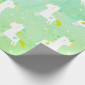 Cute Unicorn bedrukt Cadeaupapier (Hoek)