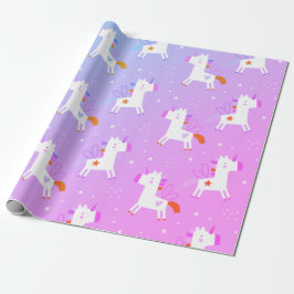 Cute Unicorn bedrukt Cadeaupapier