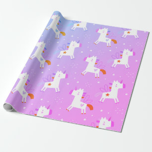 Cute Unicorn bedrukt Cadeaupapier
