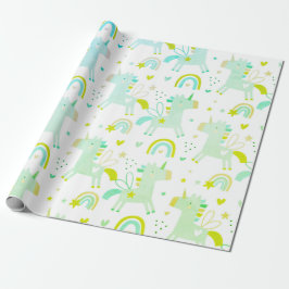 Cute Unicorn bedrukt Cadeaupapier