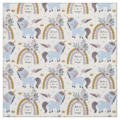 Cute Unicorn Believe in Magic Pattern Stof (Swatch)