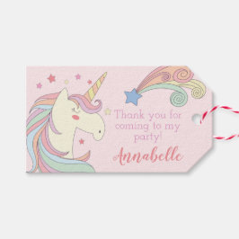 Cute Unicorn Birthday Bedankt Cadeaulabel