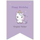 Cute Unicorn Birthday Bunting Flags Vlaggetjes (Tweede vlag)