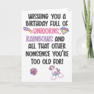 Cute Unicorn Birthday Card voor de Fanatics Kaart