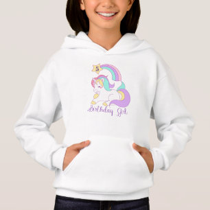 Cute Unicorn Birthday Custom Number Typography Art