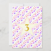 Cute Unicorn Birthday Invitation Kaart (Achterkant)