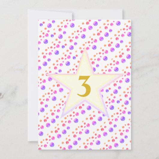 Cute Unicorn Birthday Invitation Kaart (Achterkant)