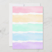 Cute Unicorn Birthday Invitation Kaart (Achterkant)