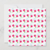 Cute Unicorn Birthday Invitation with Polka Dots Kaart (Achterkant)