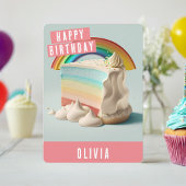 Cute Unicorn Birthday Kaart