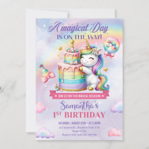 Cute Unicorn Birthday Kaart