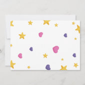 Cute Unicorn Birthday Party Kaart (Achterkant)