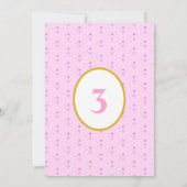 Cute Unicorn Birthday Party Kaart (Achterkant)