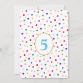 Cute Unicorn Birthday Party Kaart (Achterkant)