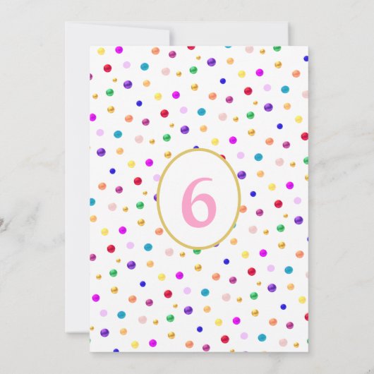 Cute Unicorn Birthday Party Kaart (Achterkant)