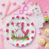 Cute Unicorn Birthday Party Paper Bord (Feest)