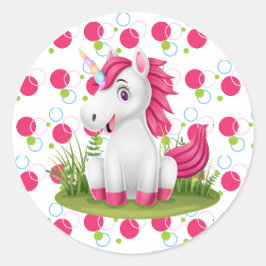 Cute Unicorn Birthday Sticker Favors