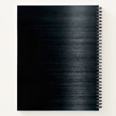 Cute unicorn Black glitter verjaardagsmonogram Notitieboek (Achterkant)