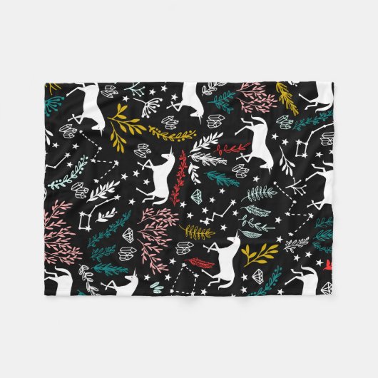 Cute Unicorn Blanket Fleece Deken (Voorkant (Horizontaal))